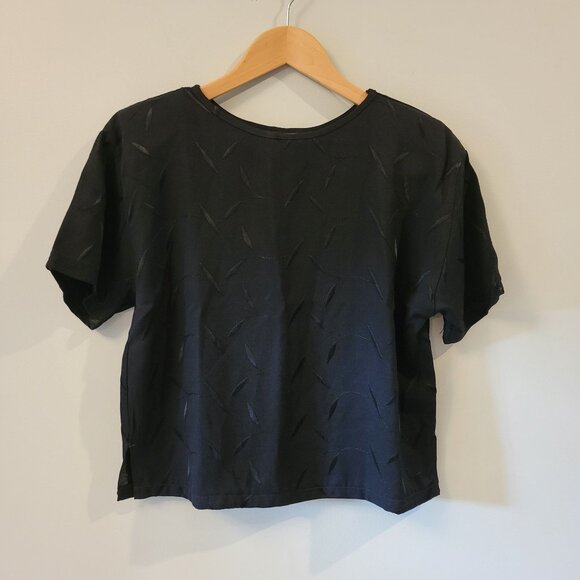 VTG 80s Risa Black Top, Womens Medium - Picture 1 of 8